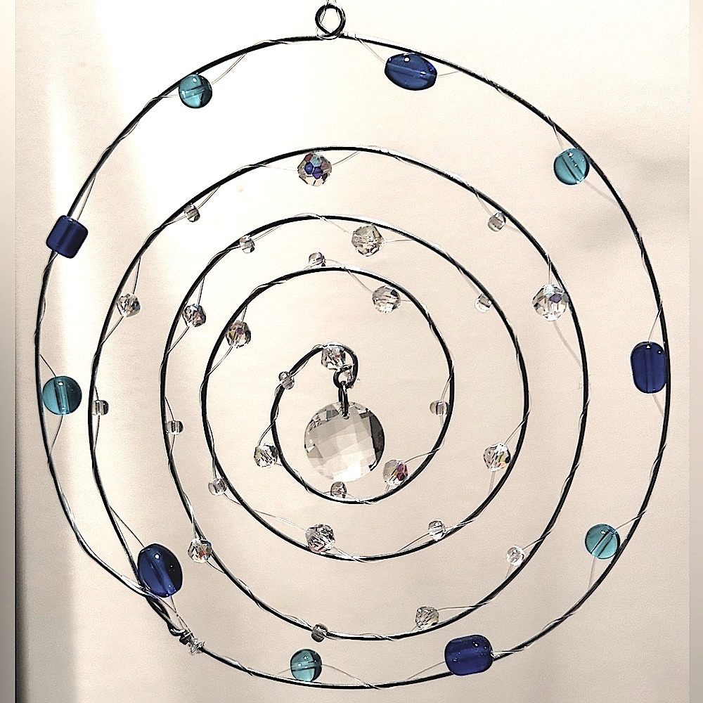 ๐ Fibonacci Spiral Hanging Mobile Custom Made for @jgates3322 Vintage Beads Wire - Picture 1 of 5